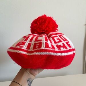 Vintage Chicago Tribune Beret With Pom pom